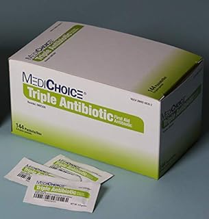 MediChoice First Aid Triple Antibiotic Ointments, 9 Gram Packets, Individually Wrapped, Bacitracin .9 Grams, 1314OINT209 (Case of 1728)