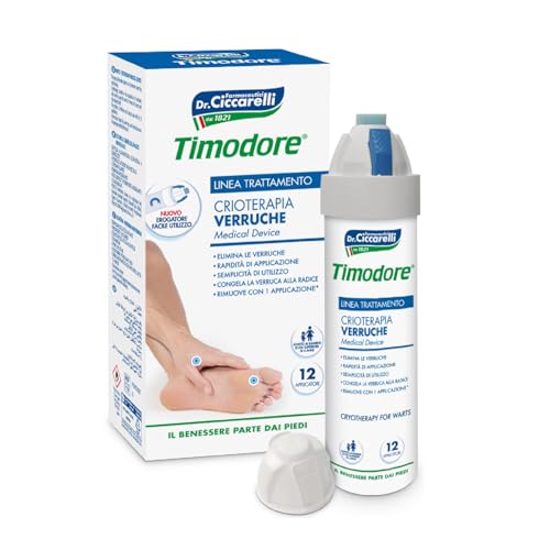Timodore, Spray voor de behandeling van wratten, cryotherapie, snel gebruik en eenvoudig gebruik, bevriest en lost, 100% Made in Italy, dermatologisch getest, 75 ml