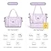 Travel Duffel Bag,Large Sports Tote Gym Bag,Waterproof Weekender Carry On Overnight Bags for Women with Trolley Sleeve,Expandable luggage Bag,Purple