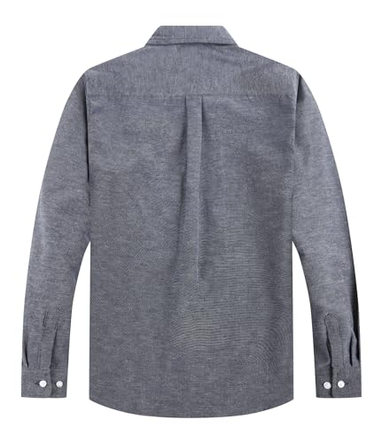 Boys Oxford Button Down Dress Shirt Long Sleeve Casual Collared Uniform2