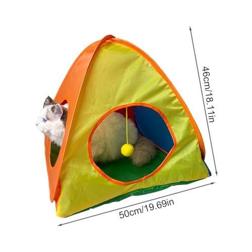 Tienda de campaña para gatos interactiva y plegable para terraza 3