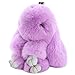 1pc Conejito Pluff Llavero De Piel Llaveros Juguetes Muñeca Mullido Pom Pom Llavero Precioso para Mujeres De Bolso