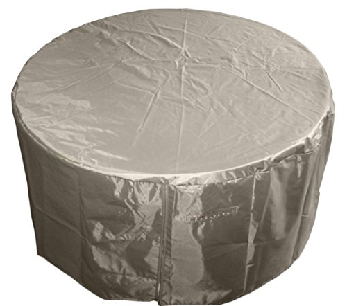 Hiland HLI-F-RCVR Heavy Duty Waterproof Round Propane Fire Pit Cover-48 x 48 x 23-Tan, Square