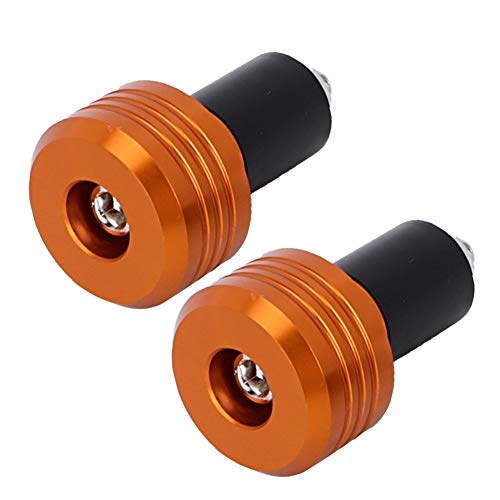 Aramox Poignées de poignée, Paire de poignées de Moto de 22 mm pour Embouts de Guidon en Aluminium Accessoires pour Curseur de Moto (Orange)