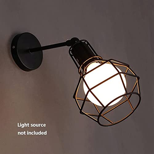 Lámpara de pared negra industrial para iluminar dormitorios pequeños sin ocupar espacio 3