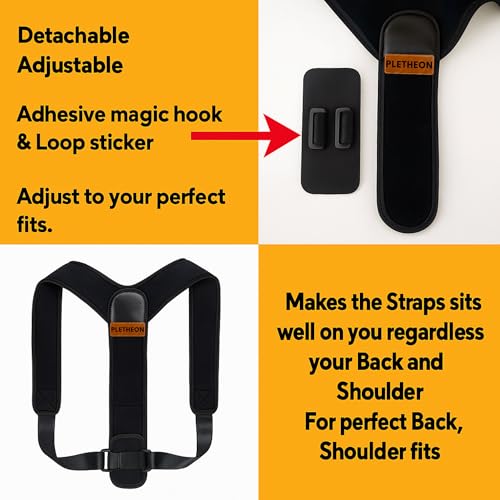 Image of PLETHEON Kids Shoulder Posture Corrector Belt | Upper Back & Clavicle Support Brace for Children | Fit From 30 to 44 Inch Tummy