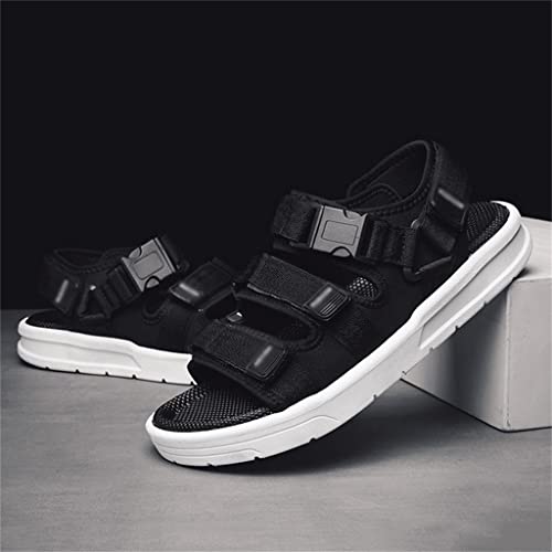 Casual Shoes Men Sandals Gladiator Sandals Toe Platform Outdoor Beach Sandal Footwear Black(44)2