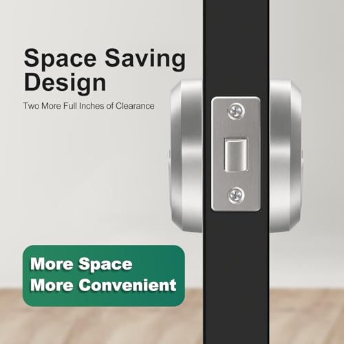 Uliykukr Recessed Flat Door Knob – 5/8" Low Projection Anti-Bump Space Saving, Non-Locking, Easy Install Flush Door Handle for RV, Closet, Bathroom, Pantry & Narrow Hallway, Brushed Nickel 1 Pack by Uliykukr - Used condition - Image 4