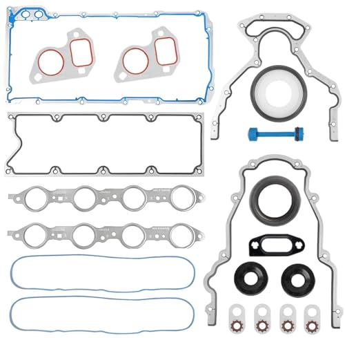 Image of LS Gasket Set, Cylinder Head Gasket Set Kit Compatible with GM Chevy GMC Vehicle 1999-2010 4.8L, 5.3L, 5.7L, 6.0L LS1 LS6 LQ4 LQ9 Engine, Silverado 1500 2500 Replaces# 12633904, 12558177, BTR73450