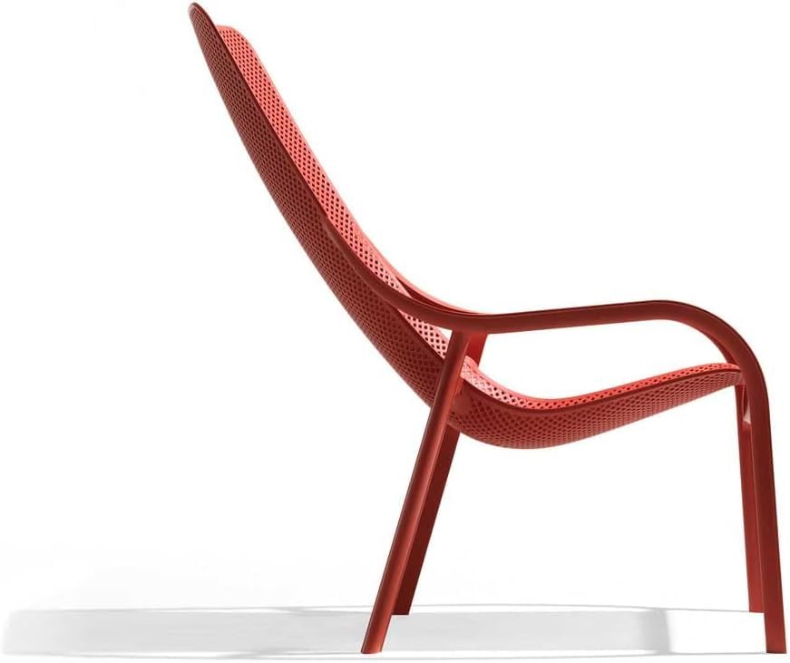 Generico Decorspace Poltrona Net Lounge in polipropilene fiber-glass per Giardino, Veranda e Lido Made in Italy (Corallo, 1)