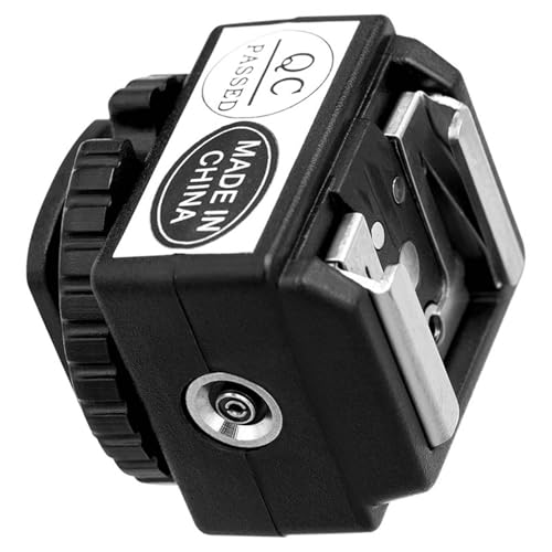 Akozon Montaje de Luz de Flash para Cámara Adaptador de Zapata Extensión Soporte de Flash con Puerto de Sincronización de PC Adaptador de Zapata Universal para Cámaras DSLR sin Espejo