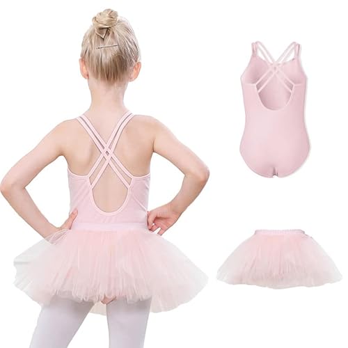 Dipug Girls Ballet Leotard Toddler Detachable Tutu Skirt For Dance Costume Or Mix-And-Match Ballerina Outfit (4-6 Years,Pink) #TOP19