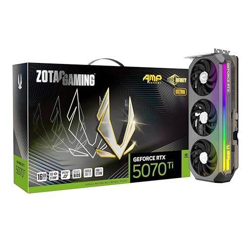 Image of ZOTAC Gaming GeForce RTX 5070 Ti AMP Extreme Infinity Ultra Graphics Card - Black | 16 GB | DLSS 4 | GDDR7 | 256 bit | IceStorm 3.0 Advanced Cooling | Triple Fan | Spectra 2.0 RGB | ZT-B50710BU-10P