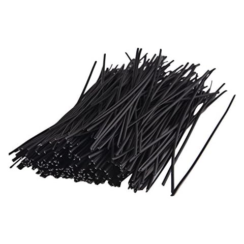 Sunmns 250 Piece Metallic Twist Cable Cord Wire Ties Reusable Fastening (6 Inch, Black) Cover