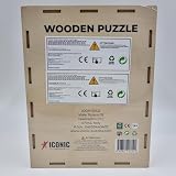 Iconic Puzzles – Dogs Playing Poker, fantasy animals, 100 % nachhaltiges Holzpuzzle, Geschenke für Kinder und Erwachsene, Größe M, 350 Teile