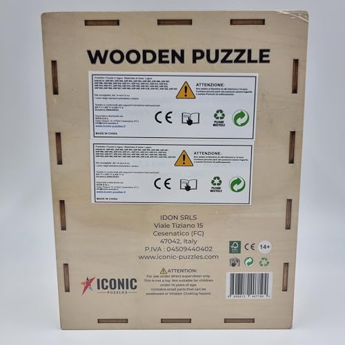 Iconic Puzzles – Dogs Playing Poker, fantasy animals, 100 % nachhaltiges Holzpuzzle, Geschenke für Kinder und Erwachsene, Größe M, 350 Teile