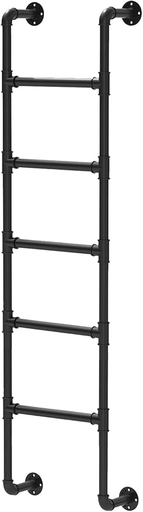 Wall Fixed Ladder, Fire Escape Ladder, Wall-Mount Iron, 2-Story Emergency, Basement Window Well, 100-300cm(165cm)