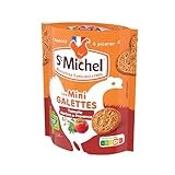 St Michel - Les Mini Galettes à la Tomate et Herbes de Provence - Gâteaux Apéro Croustillants - Farine de Blé Français - Au Sel de Guérande - 100 G