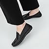Rusffes Men's Loafers Flat Slip-on Driving Shoes Breathable Casual Moccasin Shoes Black 8uk #4