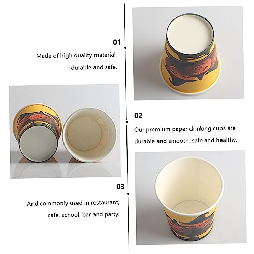 KALLORY 60 Peças Copos De Halloween Acessórios Para Festa Copos De Papel Dia Das Bruxas Copos De Pap