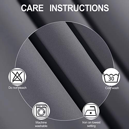 Image of LEMOMO Grey Thermal Blackout Curtains /38 x 63 Inch /Set of 2 Panels Room Darkening Curtains for Bedroom