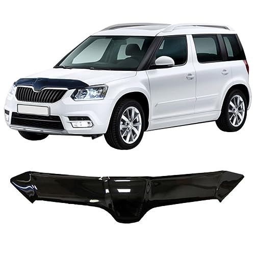 Bra de capot pour Skoda Yeti 2013-2017 déflecteur de protection SCOUTT noir