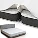 Vekkia 2-in-1 Split King Gap Filler with Built-in Fitted Sheet, Twin to King Converter, Bed Bridge with Washable Cover, Fits Guest Rooms, Hotels & Vacation Rentals, 75"x75"