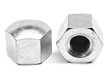 M10 x 1.50 Coarse Thread Cap Nut Low Carbon Steel Zinc Plated Pk 25