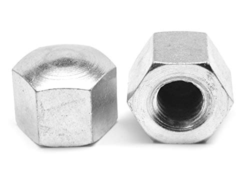 M10 x 1.50 Coarse Thread Cap Nut Low Carbon Steel Zinc Plated Pk 25
