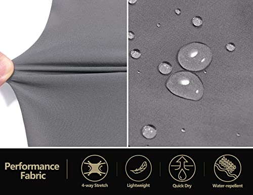 Mapamyumco Women’s Hiking Shorts Quick Dry Stretch For Golf Outdoor Camping Travel, Zipper Pockets Gray L #TOP4