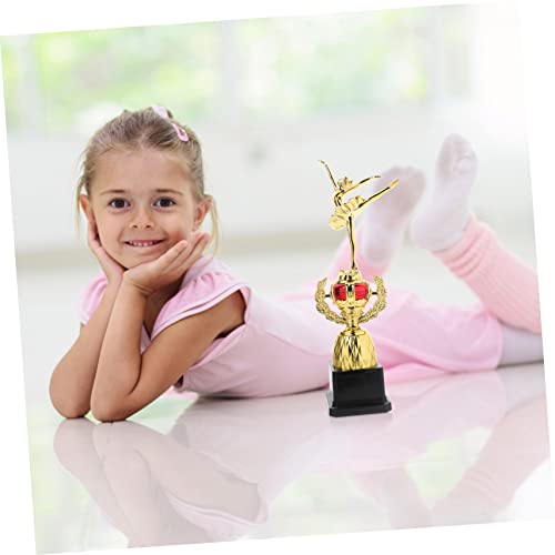 Yardwe 4 Pcs troféu de dança troféu de futebol troféu balé feminino Troféu de balé Prêmio de competi
