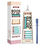Book Glue, Dries Clear & Flexible BookBinding Repair Adhesive, Acid-Free, Used for Repairing Bookbinding, Envelopes, Postcards, Framing, Collages, Cardboard, Paper Art and Crafts