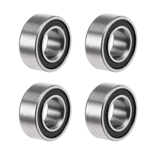 Image of TOP-VIGOR 4Pcs MR105-2RS Deep Groove Ball Bearings, Z2 5mm x 10mm x 4mm Double Sealed Industrial Bearings, Chrome Steel Skateboard Bearings for Electrical Instrument Equipment