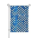 Matériau artisanal exceptionnel : dès son arrivée, la qualité supérieure est évidente. Le tissu en polyester de haute qualité et les coutures doubles précises créent un drapeau de jardin à pois bleus qui est à la fois visuellement superbe et conçu pour durer dans le cadre de votre collection de drapeaux d'extérieur.