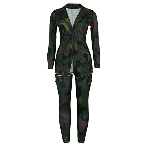 Bold and Sexy Camo Blazer Set with Long Socks - Image 5