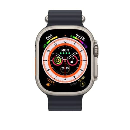 Relógio SmartWatch IWO16 Com tela de 2.10 Polegadas 49mm Modelo 2025 na Cor (PRETO)
