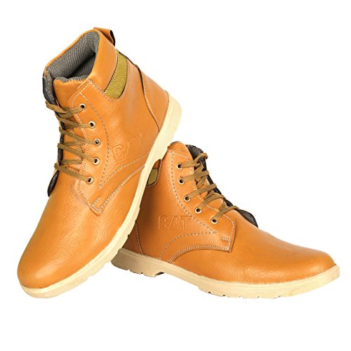 Buy A G Footwear Men's Beige Leather Boots 10 UK at Amazon.in