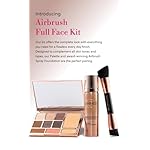 LUMINESS Face Time All In One Makeup Kit - Includes Face Palette, Airbrush Foundation, and Makeup Brush - Long-Wearing, Silky, Soft, Easy to Blend, 3-PC Make Up Set (03 - Light Medium) - Image 2