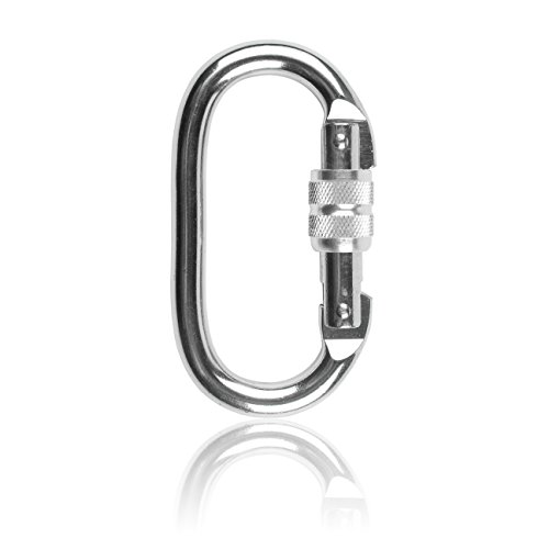 yupro Yoport - Mosquetón de Escalada (1 o 2 Unidades, 25 KN = 5600 Libras)