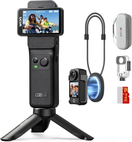 SJCAM C400 Actionkamera 4K, 7 Stunden Akkulaufzeit, 6-Achsen-Stabilisierung, Sportkamera mit dualem Touchscreen, 30 Meter wasserdicht, Vlogging-Kamera mit Zubehör-Set, Schwarz, inklusive 64GB Karte SJCAM C400 Actionkamera 4K, 7 Stunden Akkulaufzeit, 6-Achsen-Stabilisierung, Sportkamera mit dualem Touchscreen, 30 Meter wasserdicht, Vlogging-Kamera mit Zubehör-Set, Schwarz, inklusive 64GB Karte