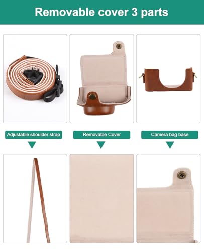 Funda para cámara digital PULUZ para Sony ZV-1F marrón miniatura 3