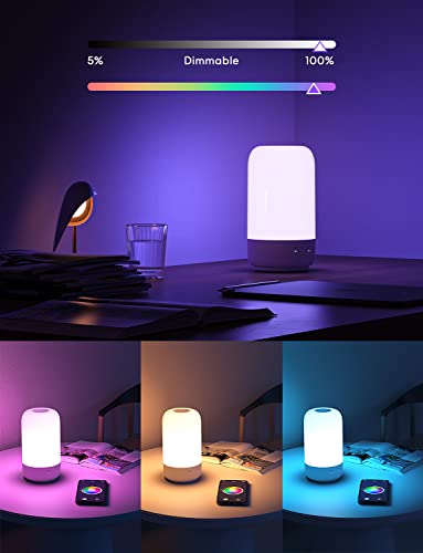 Meross Smart Lamp WiFi Table Lamp Compatible with Apple HomeKit, Alexa, Google Home, Bedside Touch Lamp RGBWW Color Voice Remote app Control (2.4GHz WiFi Only) - Image 5