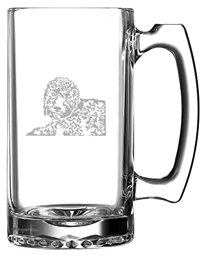 Portuguese Water Dog Dog Personalized Custom Etched 25oz Beer Mug
