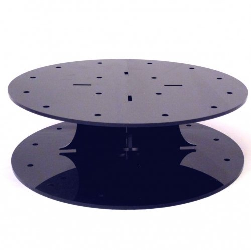 SuperCoolCreations Base Para Tarta, Soporte Redondo De Acrílico Para Tartas De Boda Y Fiesta De Cinco Niveles, 8 Pulgadas, 10 Pulgadas, 12 Pulgadas
