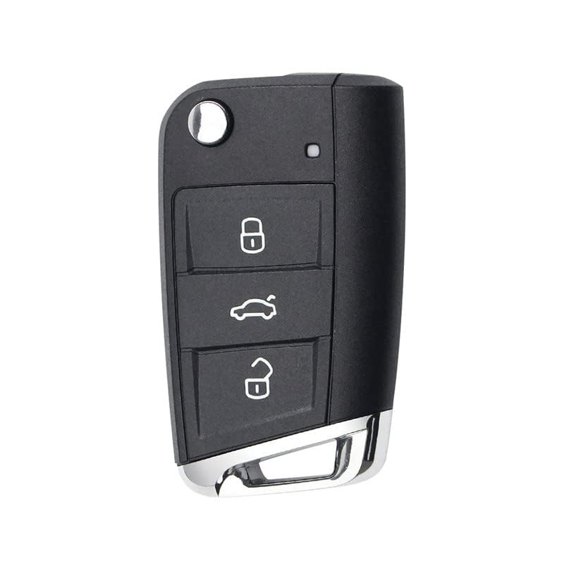 Image of VOXEL Premium Silicone Key Cover - Compatible with Skoda Kushaq | 3-Button Smart Flip Remote Key Case | Soft, Durable & Anti-Slip Car Key Protector (Black)