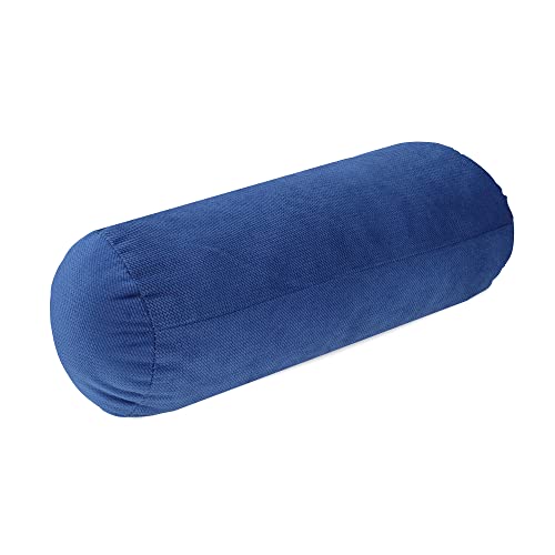 Totsy Baby Cojin Cervical 40x15 cm - Cojin Sofa cojin cilindrico Rollo Cervical cojin rulo reposacabezas Terciopelo Marina Cover