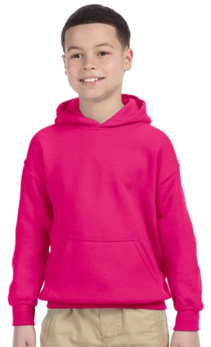 Gildan Heavy Blend Youth Hooded Sweatshirt, Heliconia, Medium
