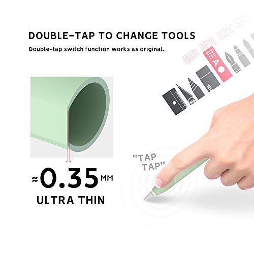 Image of Cute Ear Case Silicone Skin Cover for Apple Pencil 2nd Generation, and Protective Nib Cover Accessories Compatible with iPad Pro 11 12.9 inch,Green