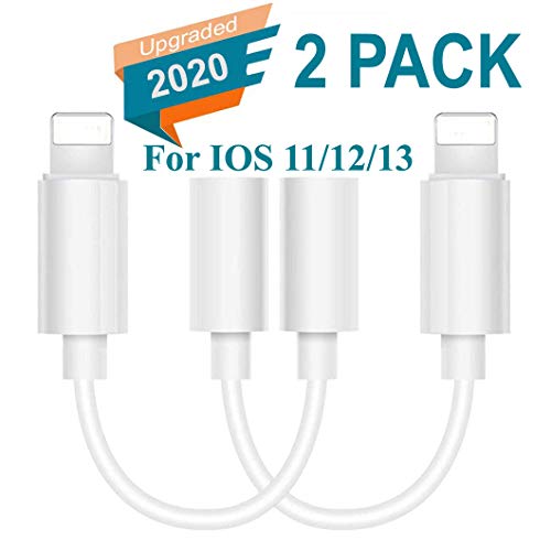 Lighting to 3.5 mm Headphone Adapter Earphone Earbuds Adapter Jack 2 Pack,Easy to