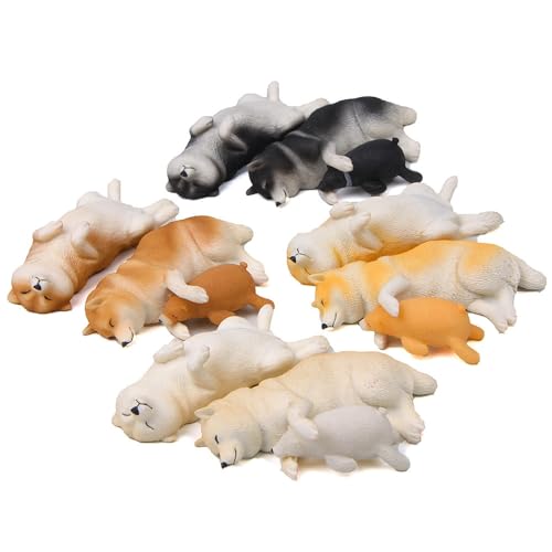 Figura Imán Decorativo Perro Dormido Kawaii Café miniatura 2